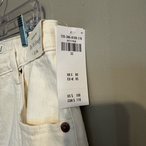 NWT Women's High-Waisted Cream Jeans - Picture 7 of 11